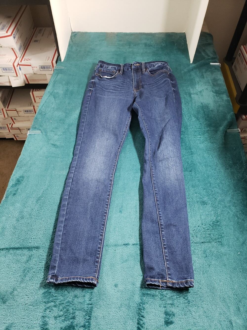 Aeropostale Jeans Size 4 Women Blue Pants Stretch Denim High Rise Curvy Jegging